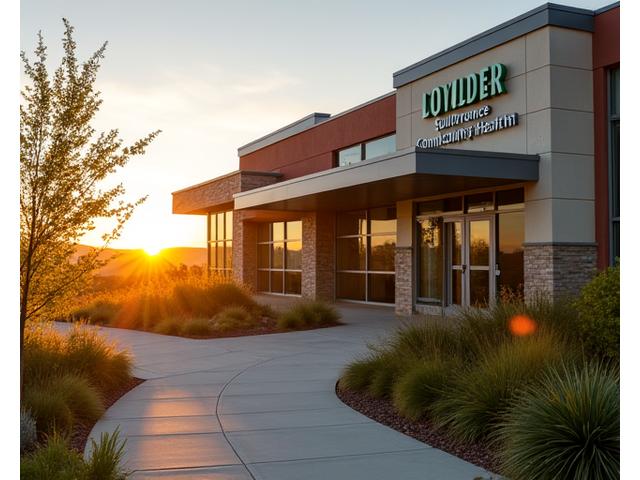 Boulder Community Health building exterior at sunrise, representing local healthcare providers.