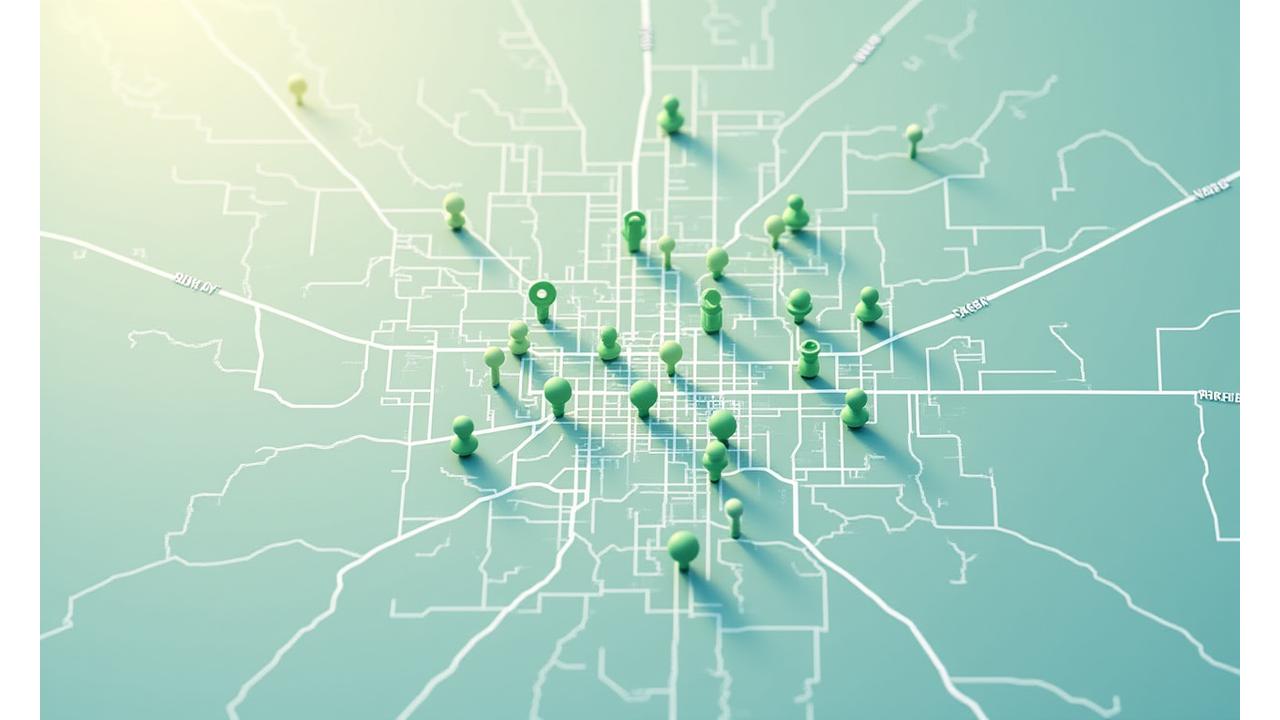 Interactive map of Boulder, Colorado, showing various wellness group meeting points and neighborhood zones.