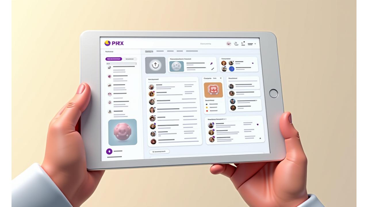 Screenshot of Sylvan Health's community forum interface, showing various interaction features like profiles, messaging, and group settings.