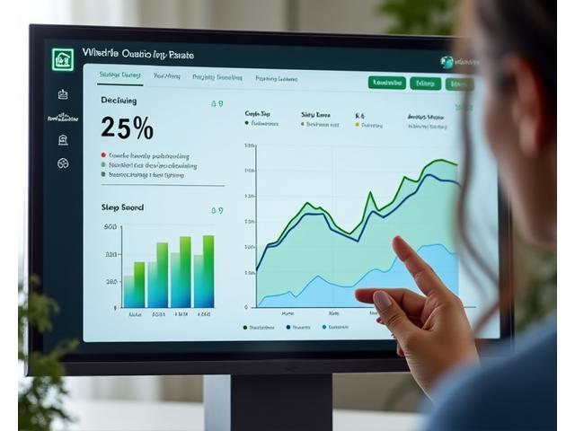 Digital dashboard showing sleep quality metrics and progress over time